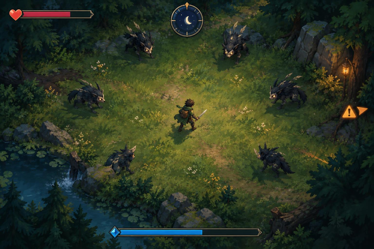 How to Read a Survival Game HUD: Health, Timers, Experience and Warning Icons