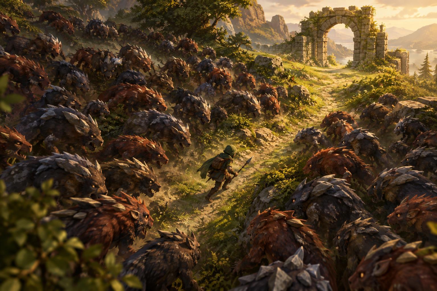 How to Move Through Gaps in an Enemy Swarm